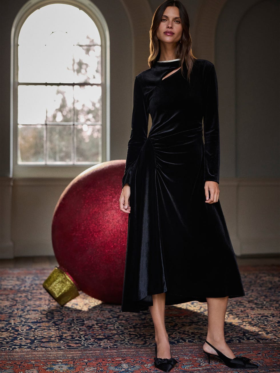 Velvet Ruched Dress