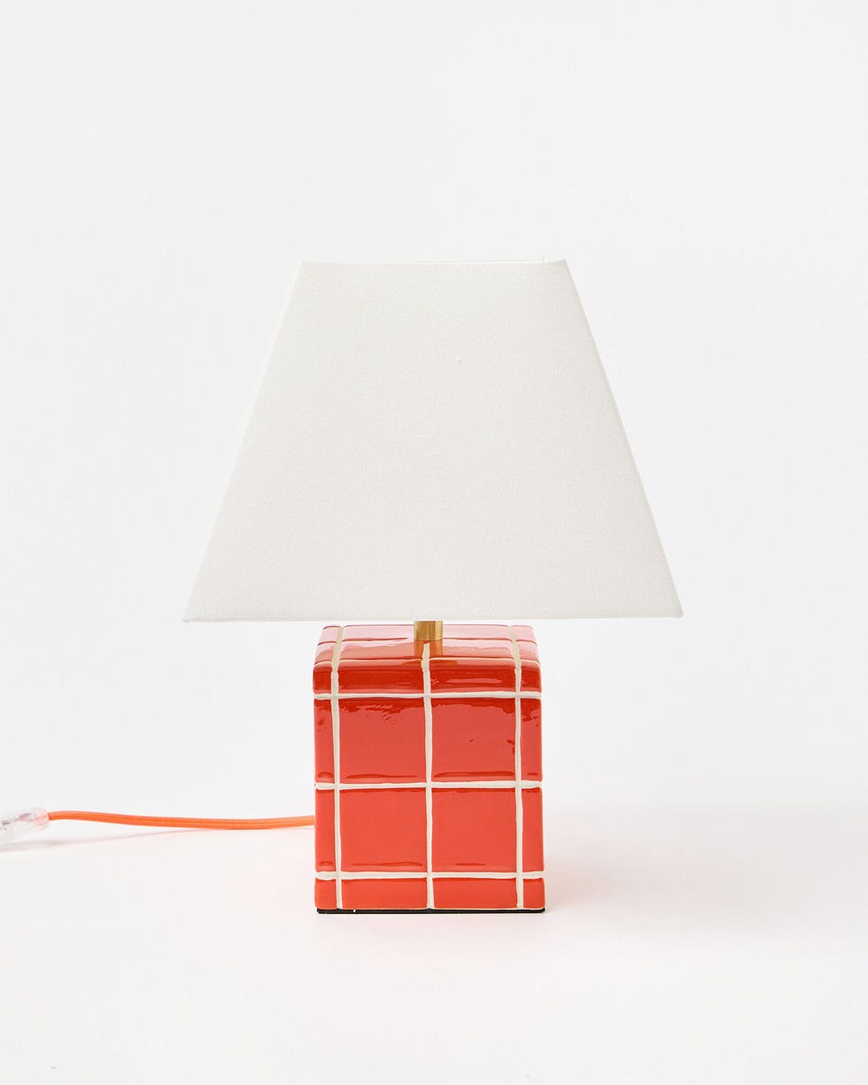 Tuile Red Ceramic Desk & Table Lamp