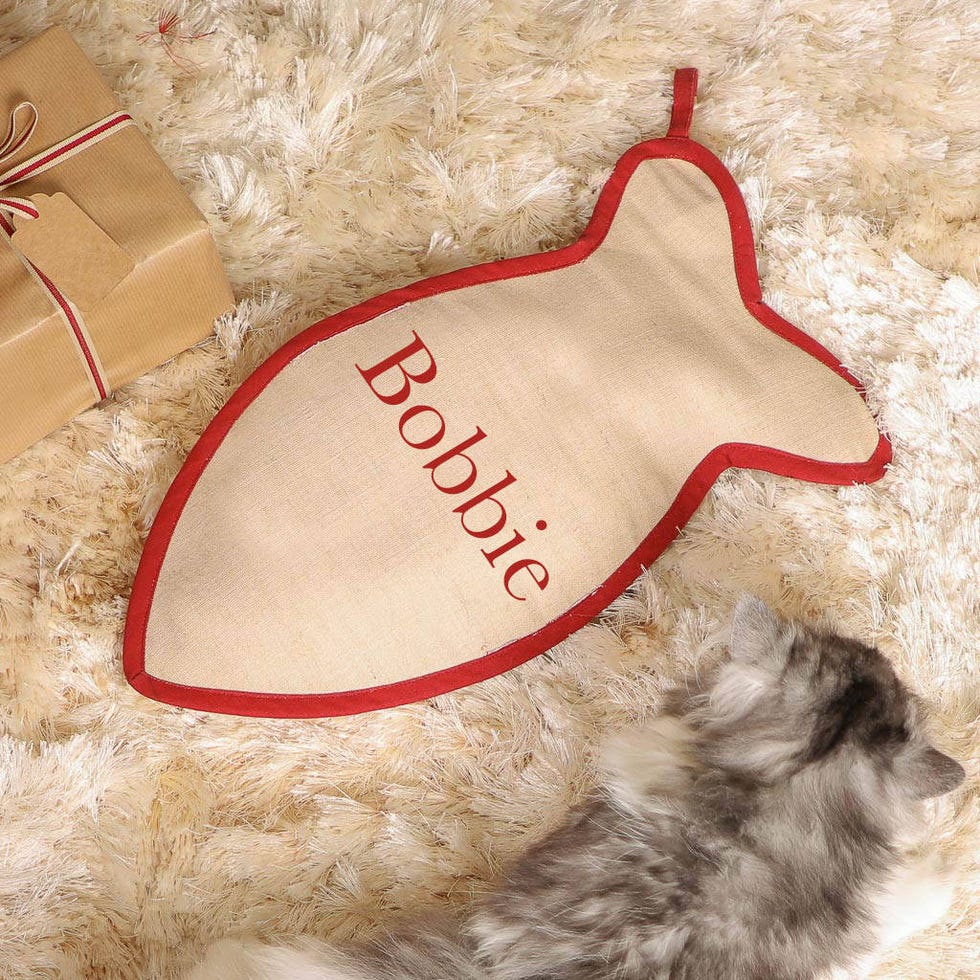 Personalised Fish Christmas Stocking For Cats