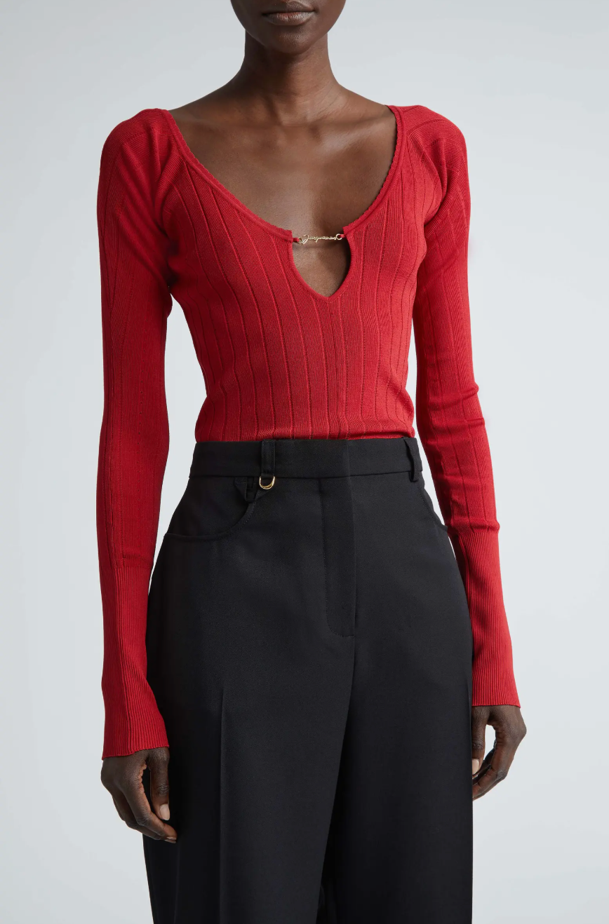 Le Haut Pralu Scallop Neck Rib Top  