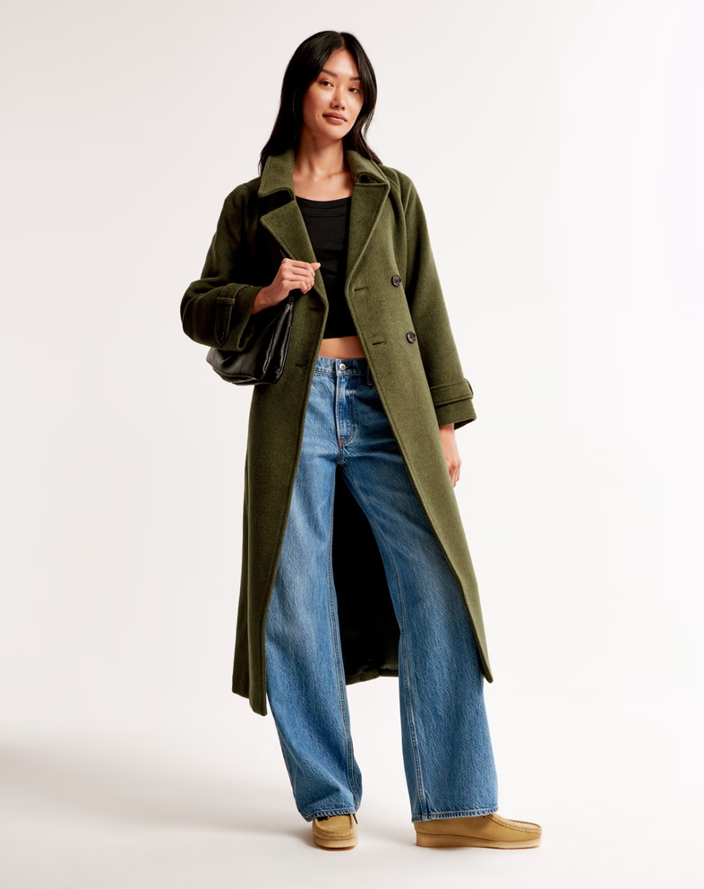 Wool-Blend Trench Coat