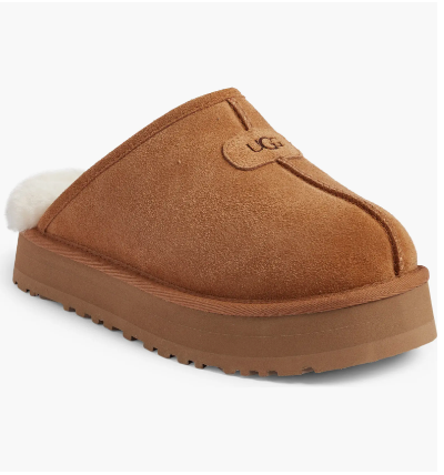 Discoquette Genuine Shearling Slide Slipper