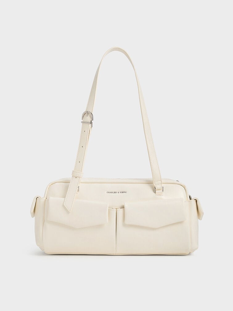 Rachel Elongated Multi-Pocket Shoulder Bag