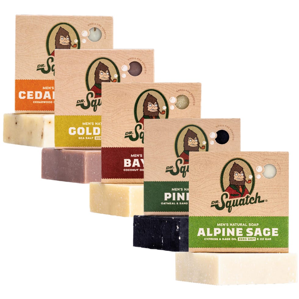 All Natural Bar Soap for Men, 5 Bar Variety Pack