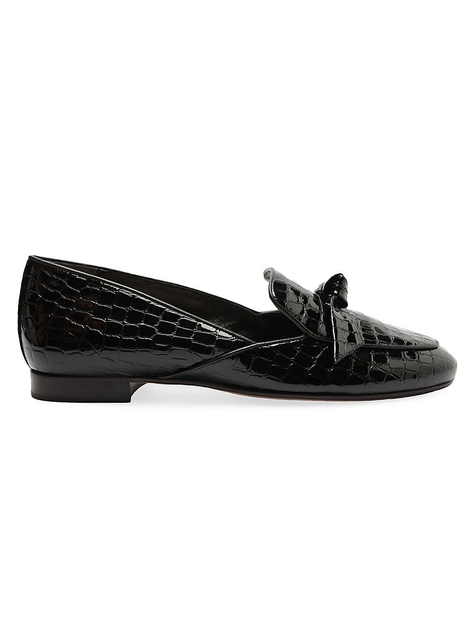 Clarita Stamped Leather Loafers 