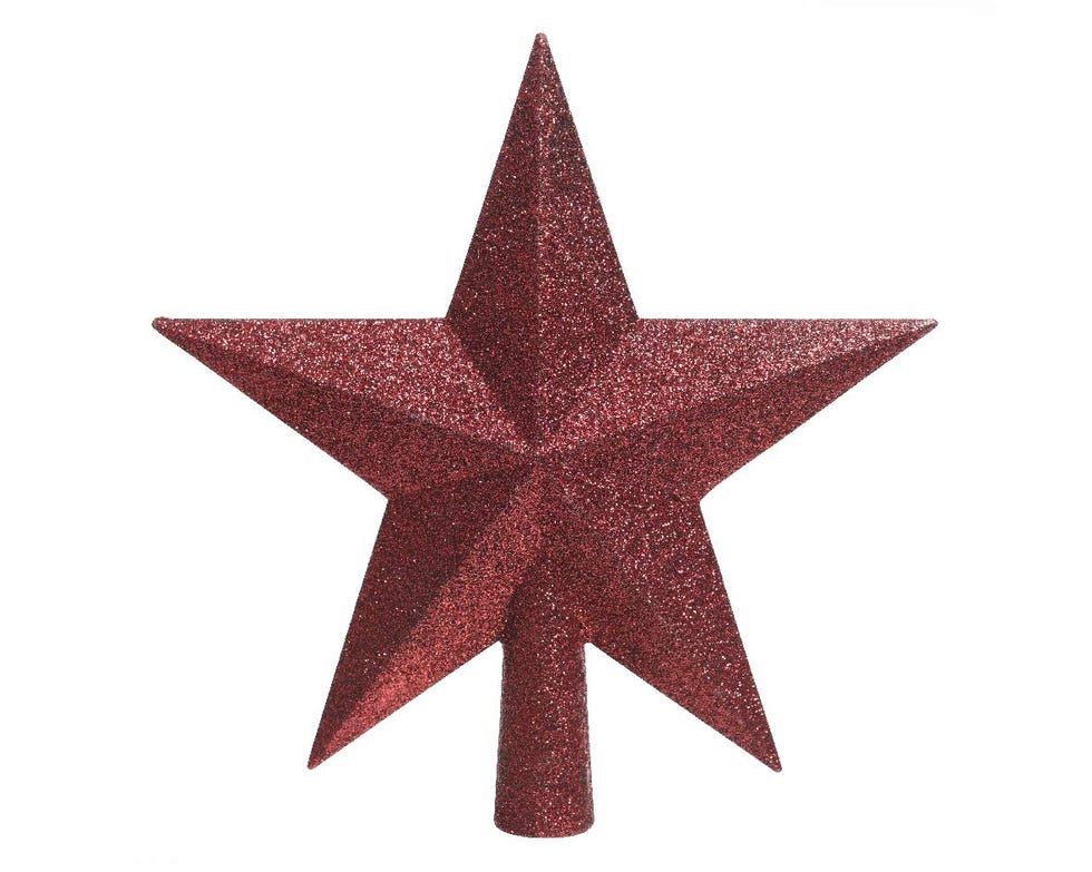 Estrella para el árbol de Navidad, color burdeos
