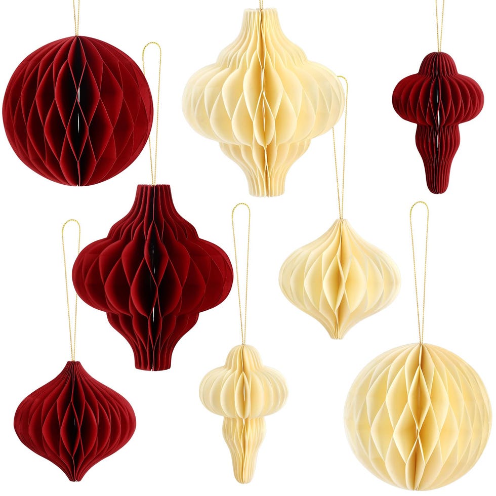 Bolas de Navidad de papel panal