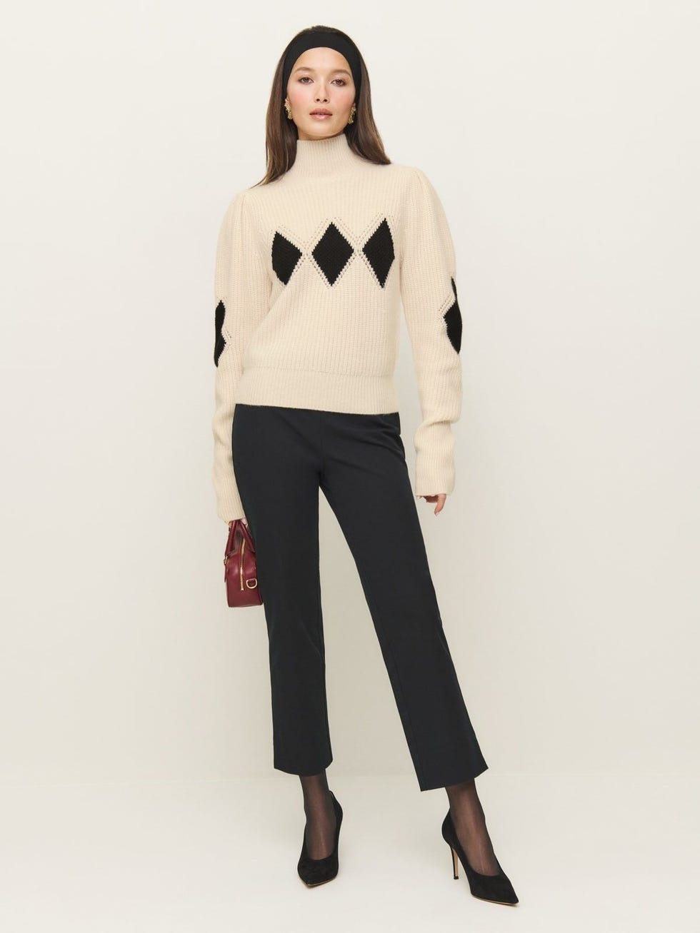 x Shrimps Diamond Cashmere Turtleneck