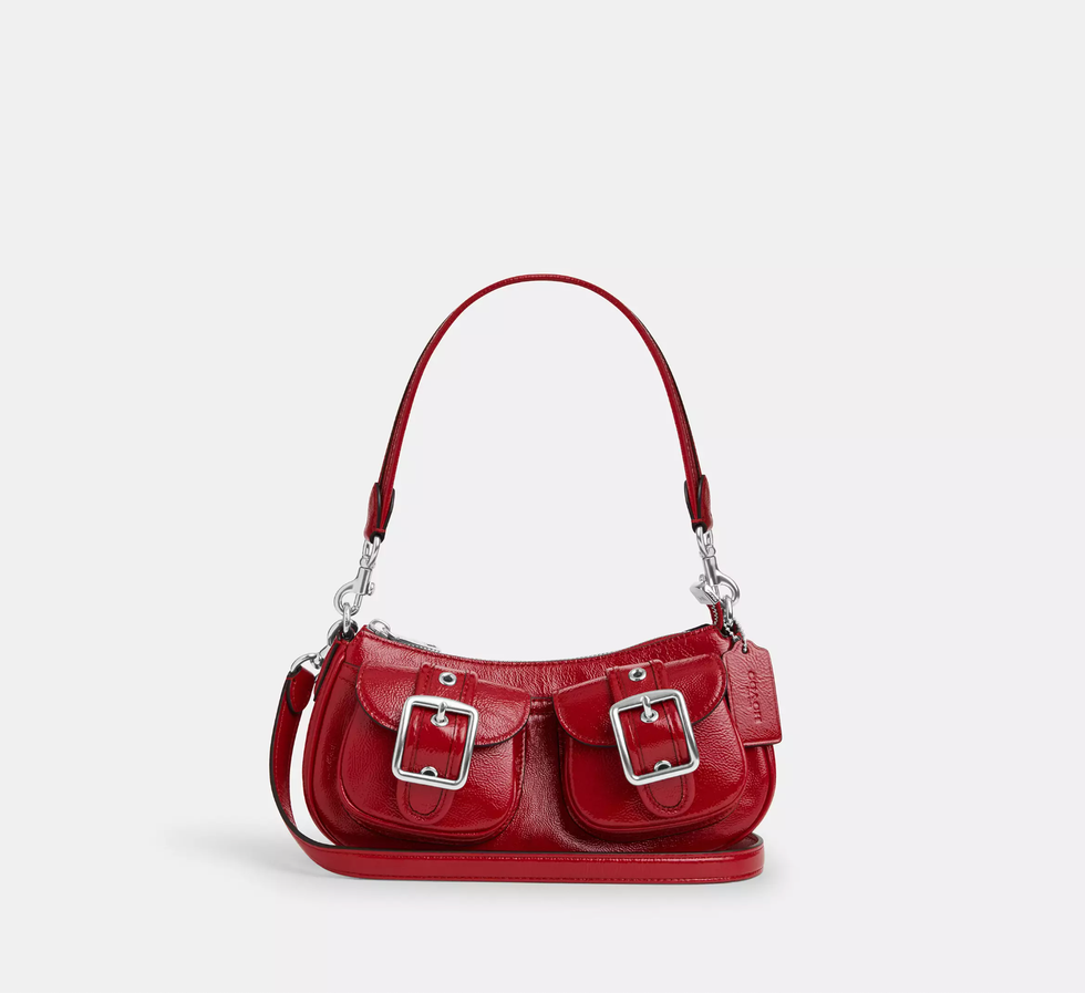 Ashton Bag in Silver/Red