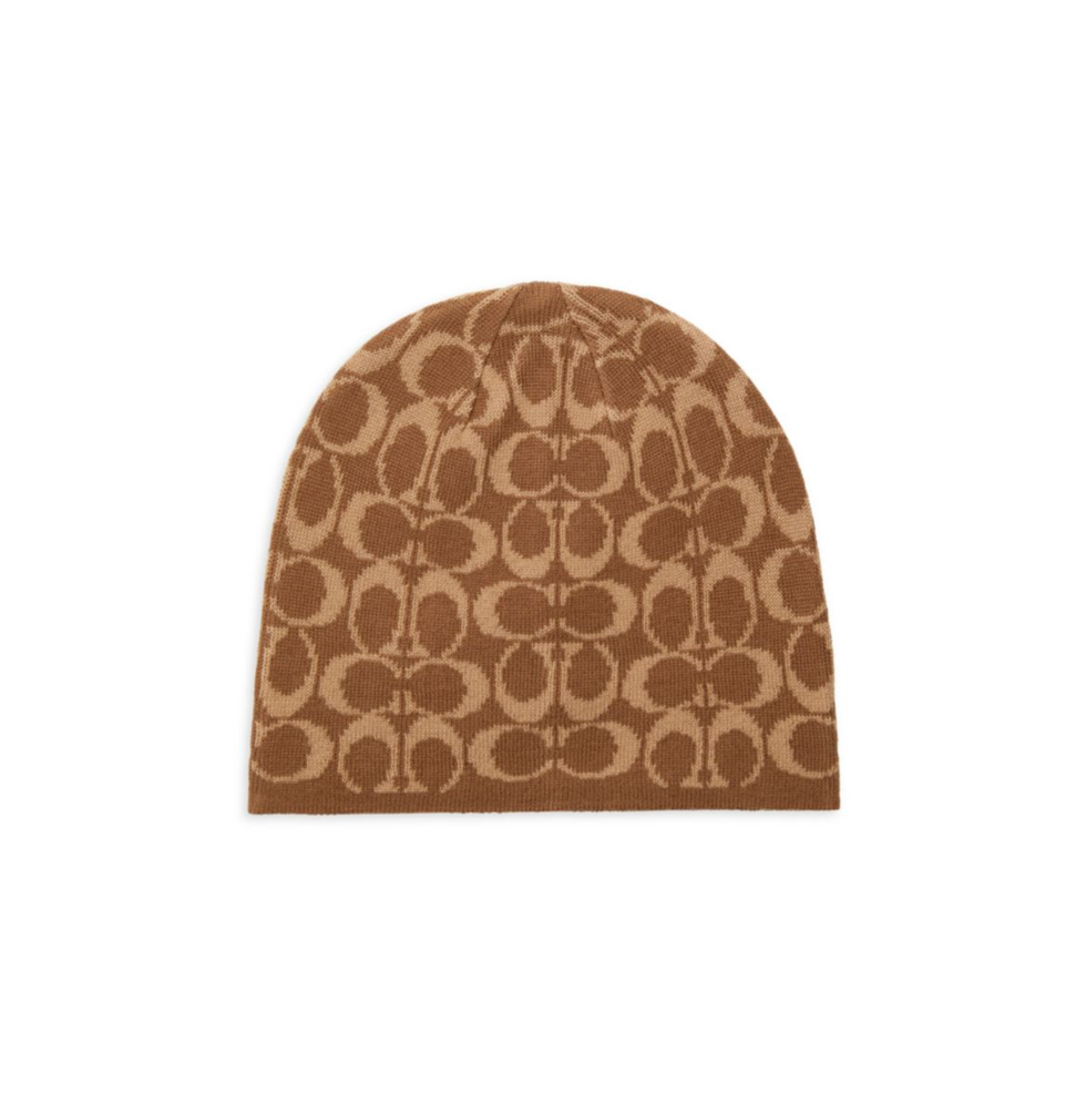 Coach Logo Wool Blend Beanie