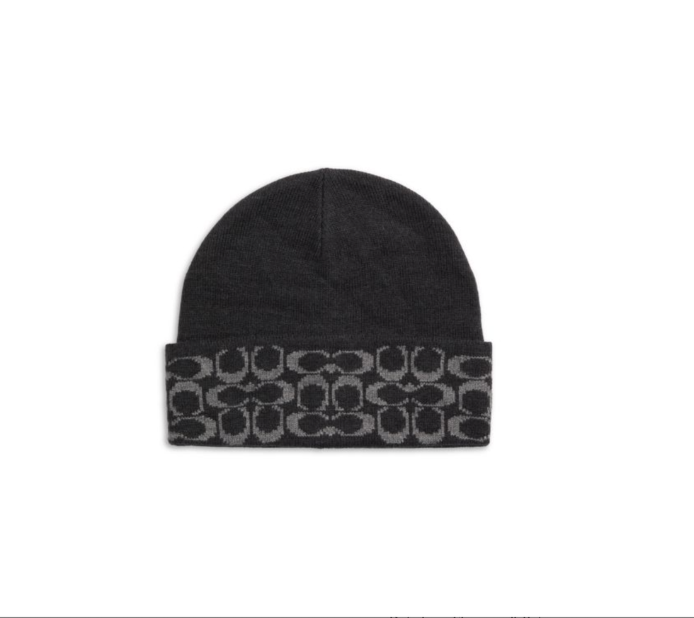 Coach Logo Wool Blend Beanie