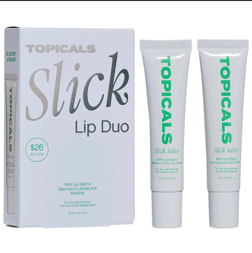 Slick Salve Glossy Lip Balm Duo for dry lips