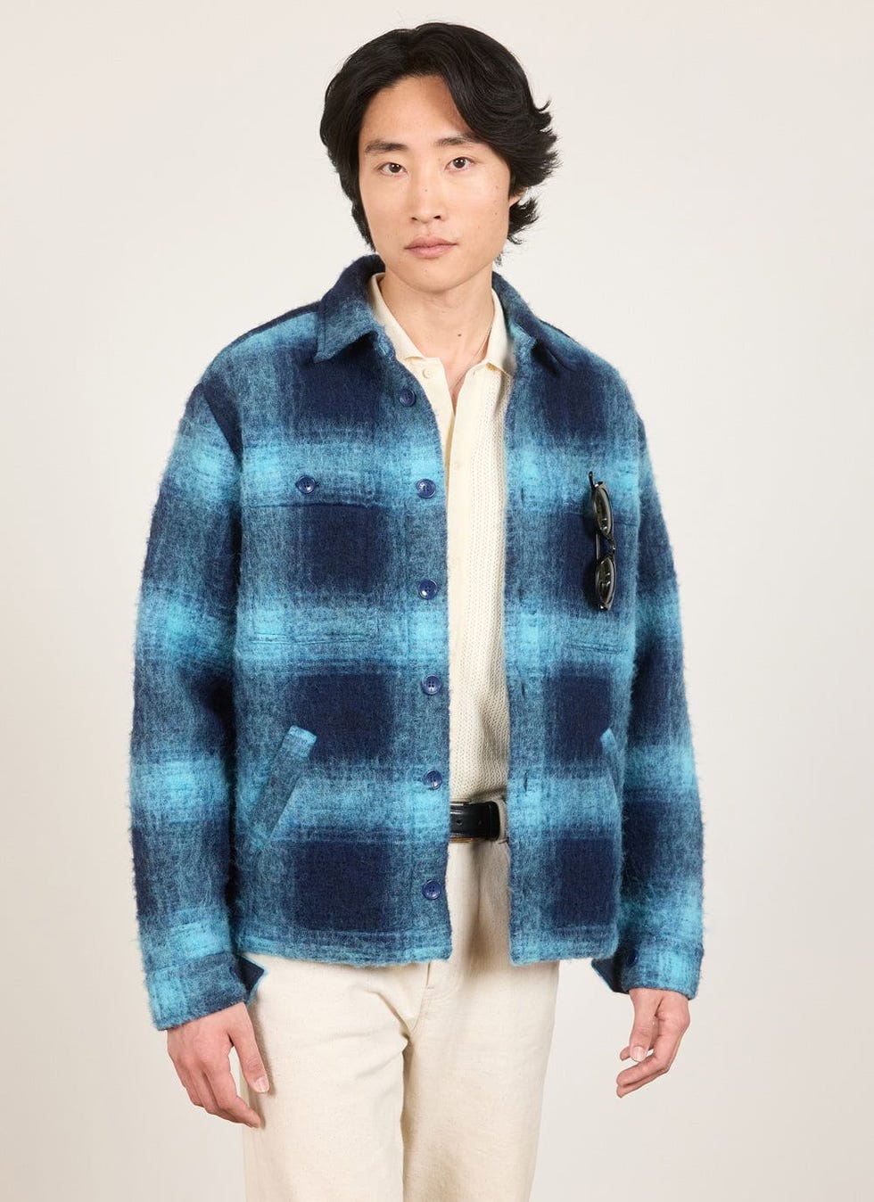 Check Blanket Overshirt