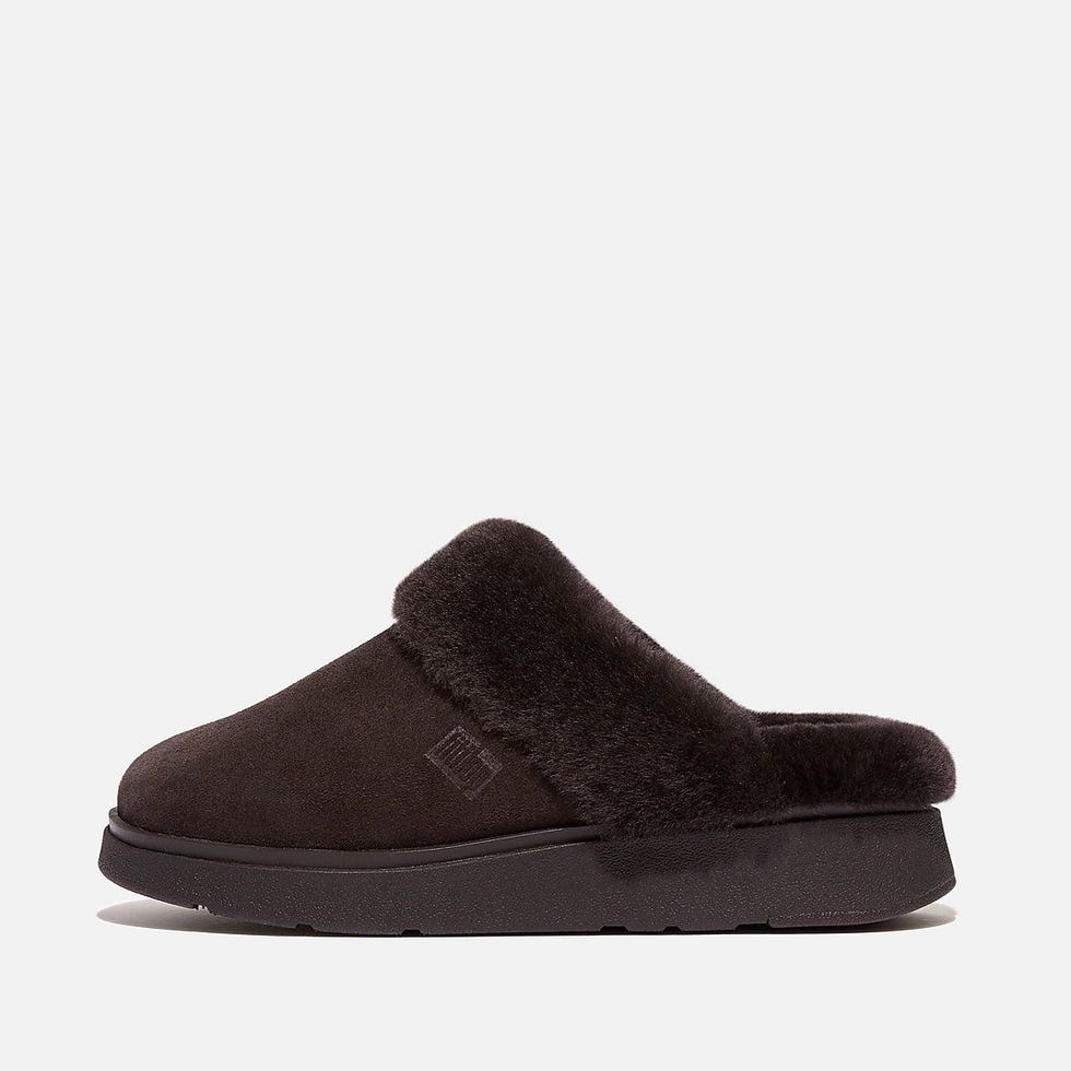 Shearling Suede Slippers