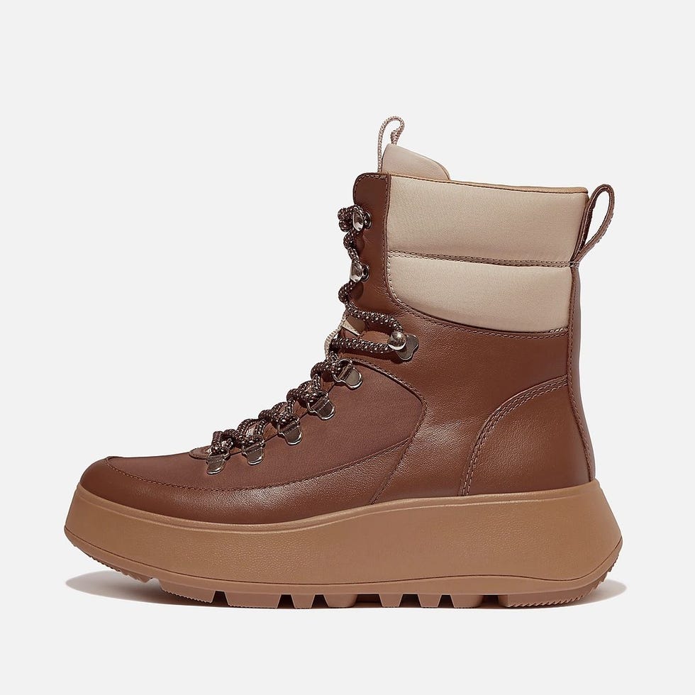 F-MODE Hiker-Lace Flatform Ankle Boots