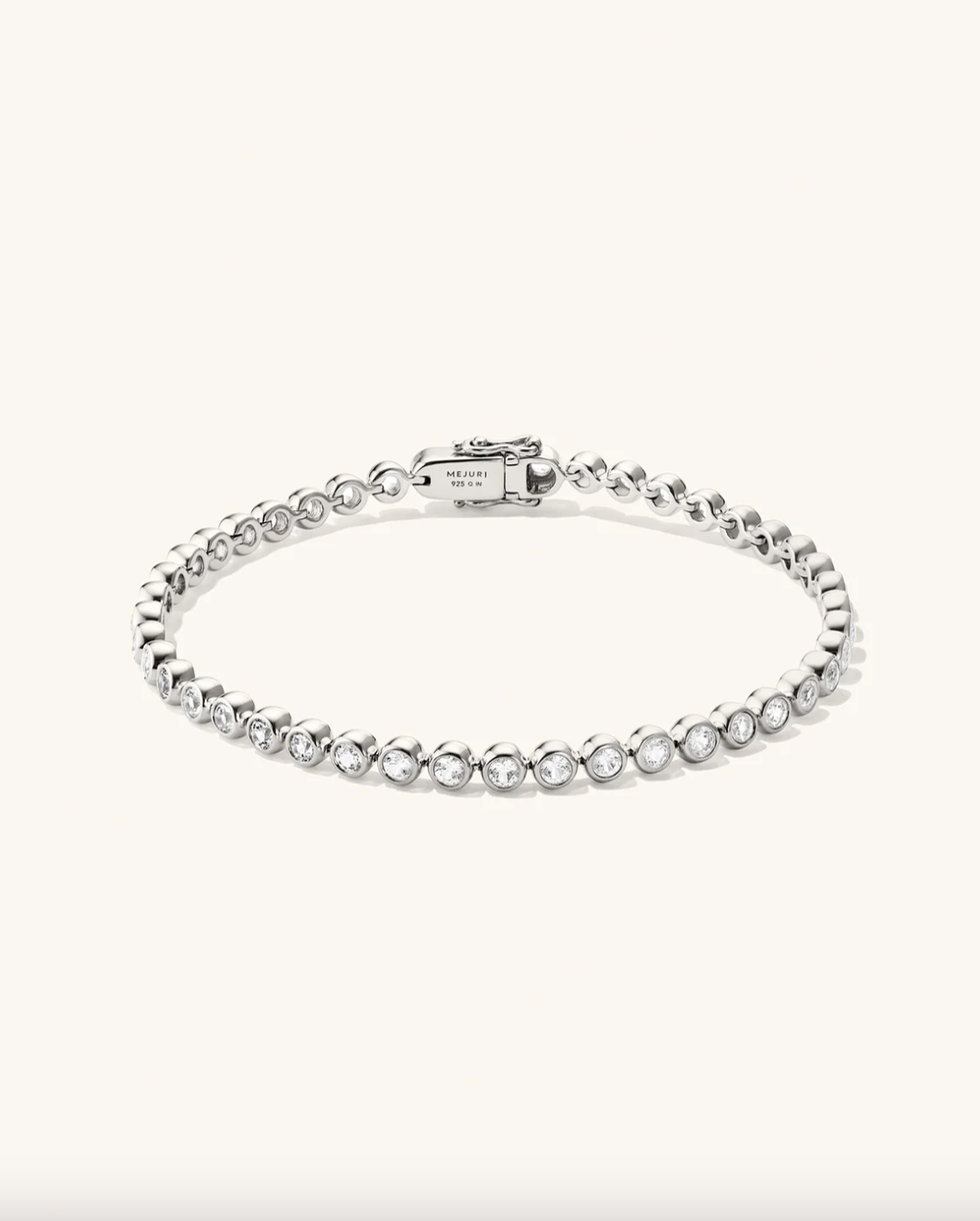 Zadie Bezel Lab Grown Sapphire Tennis Bracelet