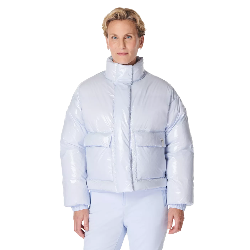 Snowfall High Shine Cropped Ski Puffer 