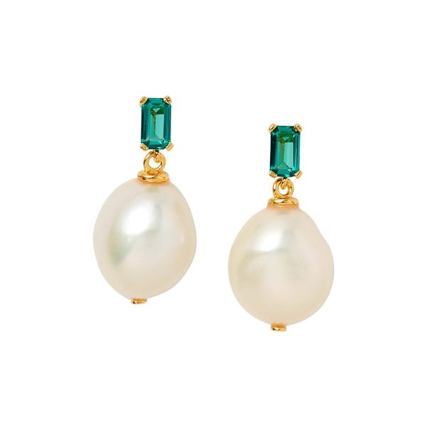 V By Laura Vann Exclusive Stone & Pearl Drop Earrings
