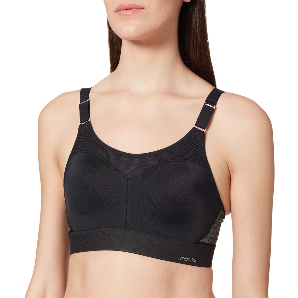 Triumph Donna Triaction Control Lite W01 EX, Minimizer sports bra, BLACK, 5C