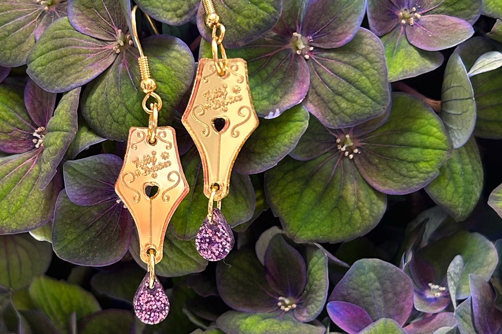 Women's Prize x Tatty Devine Pen Nib Earrings (£35, Women's Prize)
