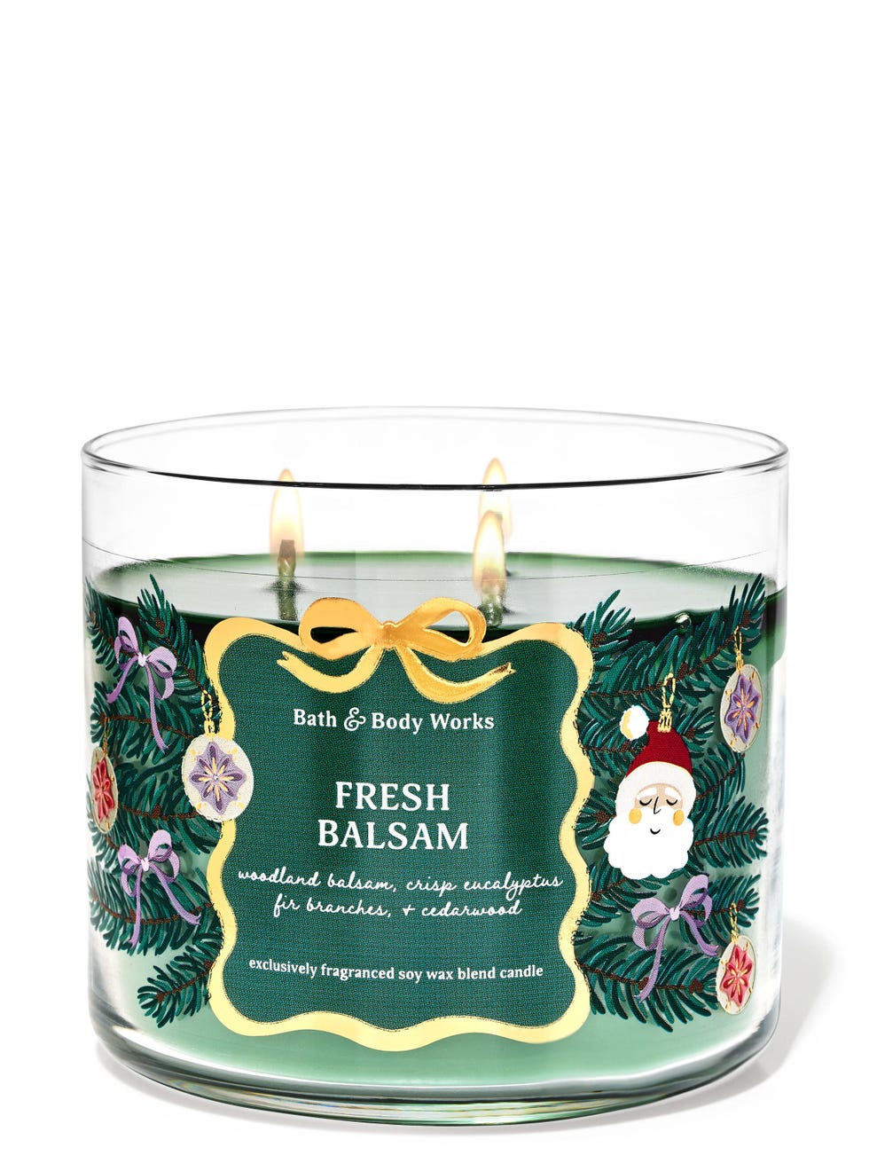 3-wick candle with fresh balm