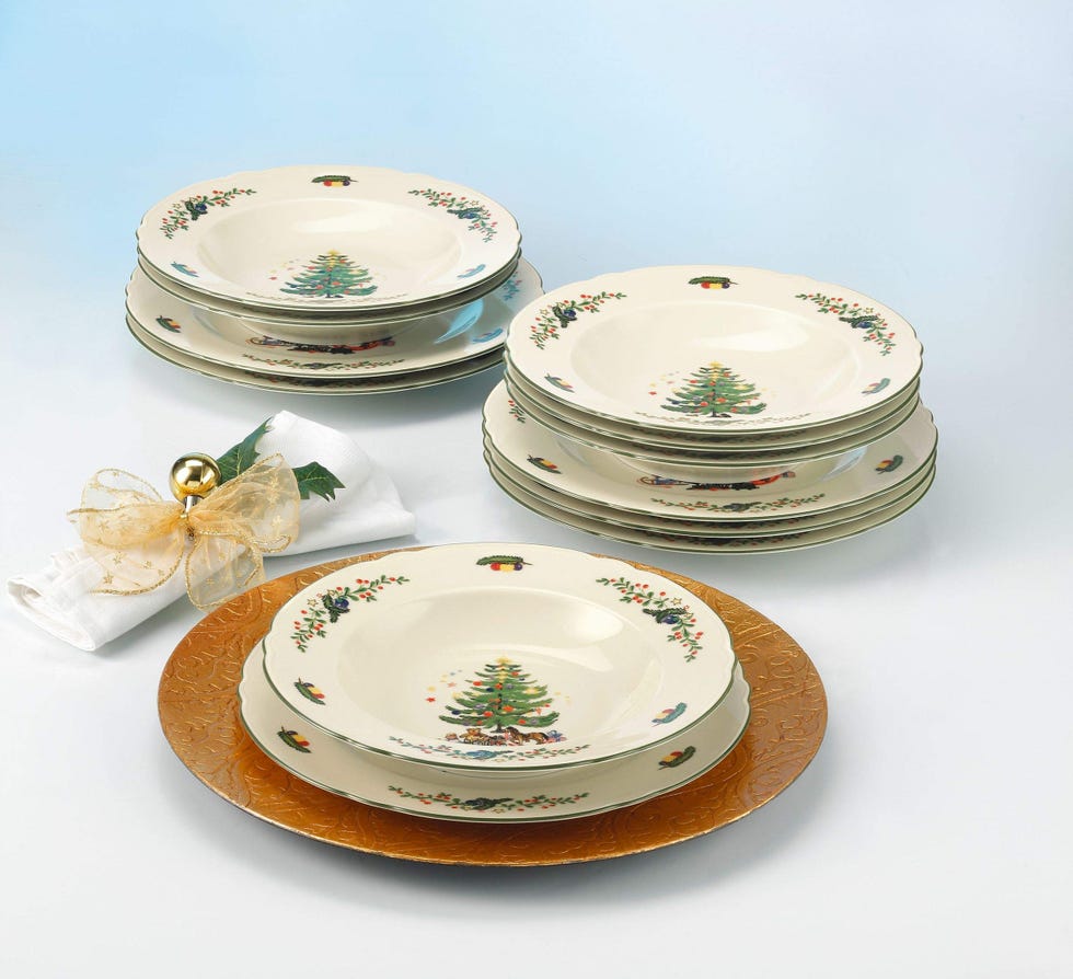 Vajilla de Navidad de 12 piezas vintage
