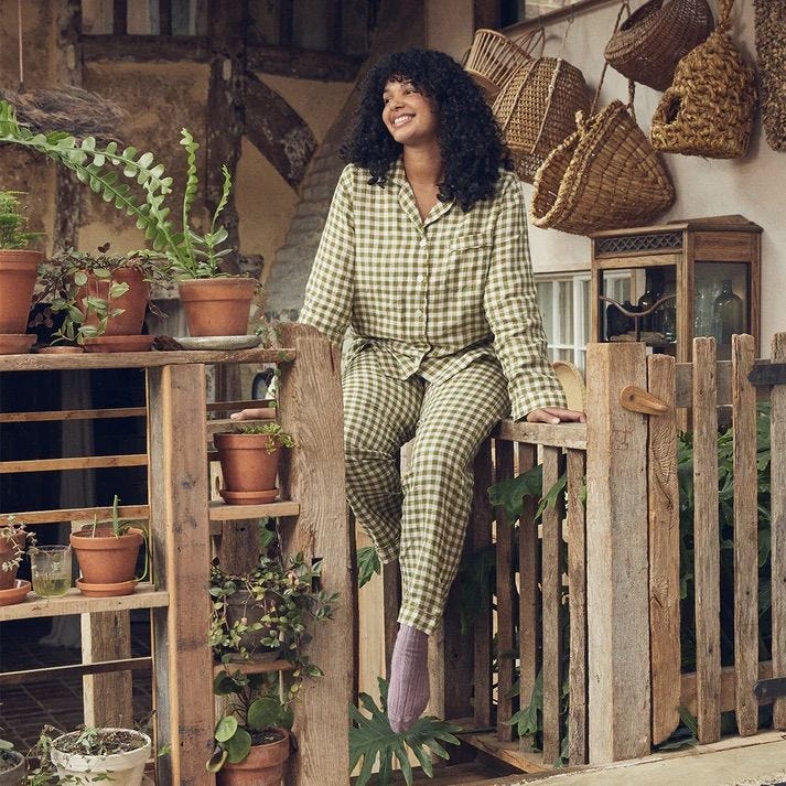 Gingham Pyjama Trouser Set