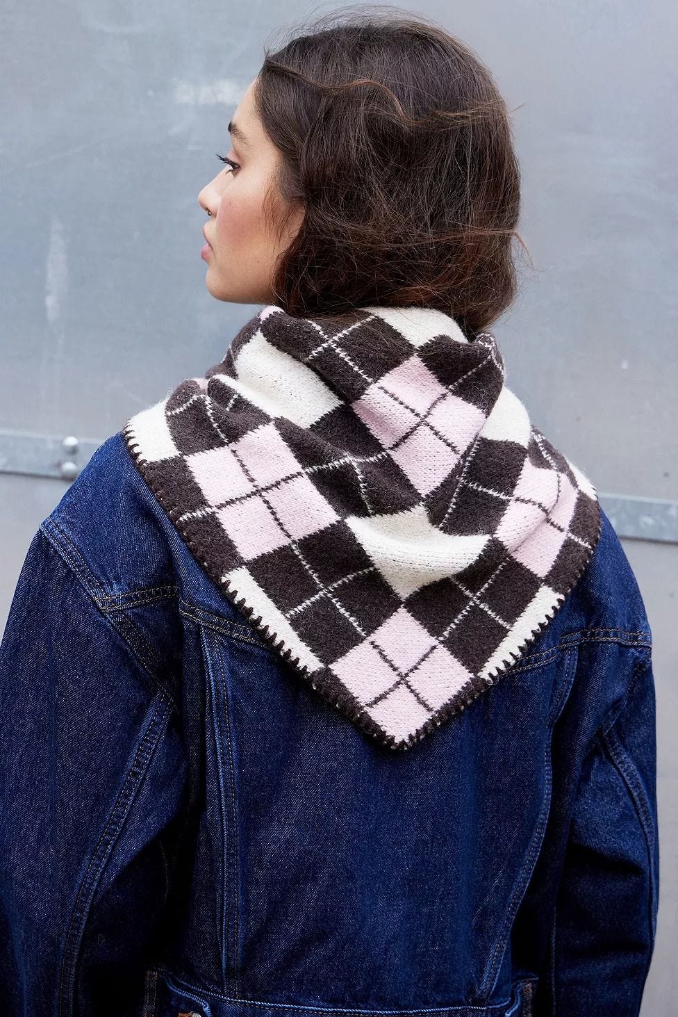 Argyle Triangle Scarf