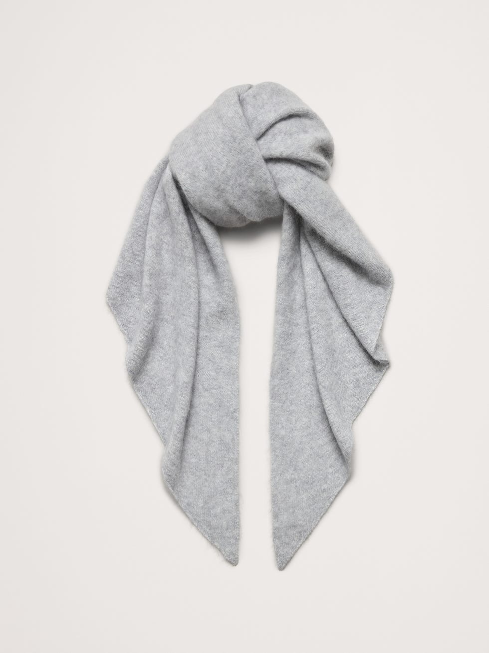 Brushed Wool-Cashmere Triangle Scarf