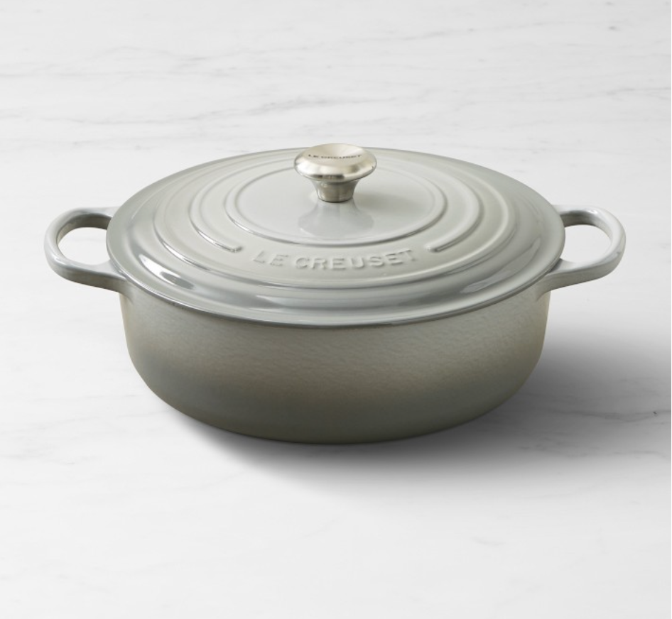 Signature Enameled Cast Iron Round Wide Dutch Oven