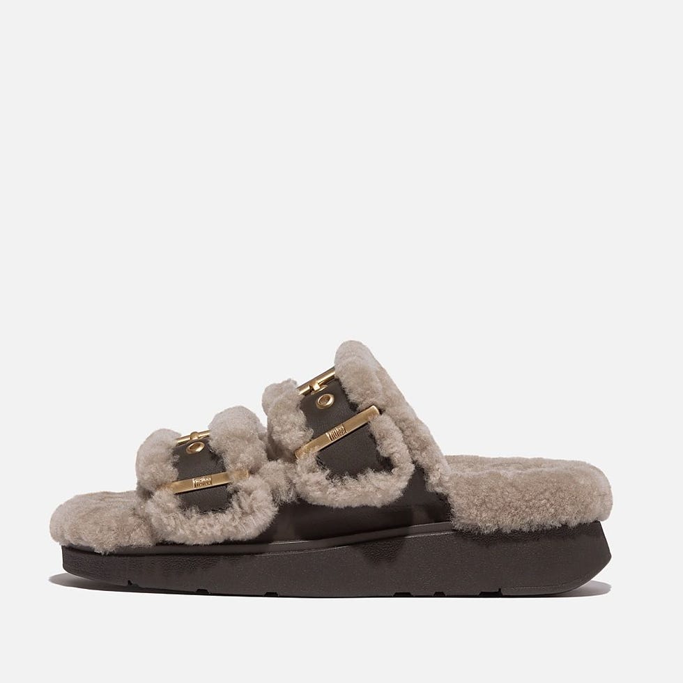 GEN-FF Buckle Shearling Leather Slides