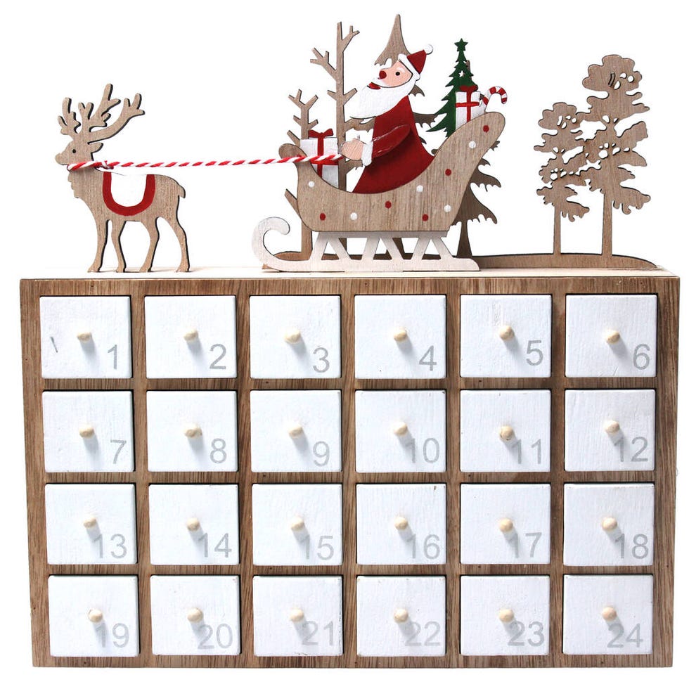 Santa Wooden Advent Calendar