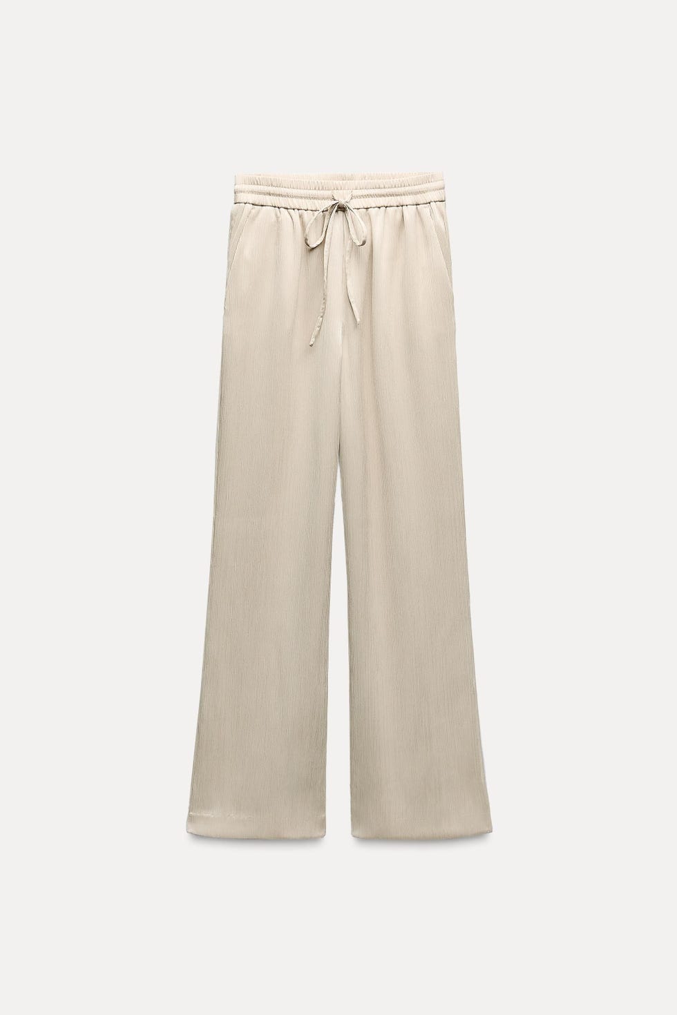 Wrinkled Effect Wide-Leg Pant