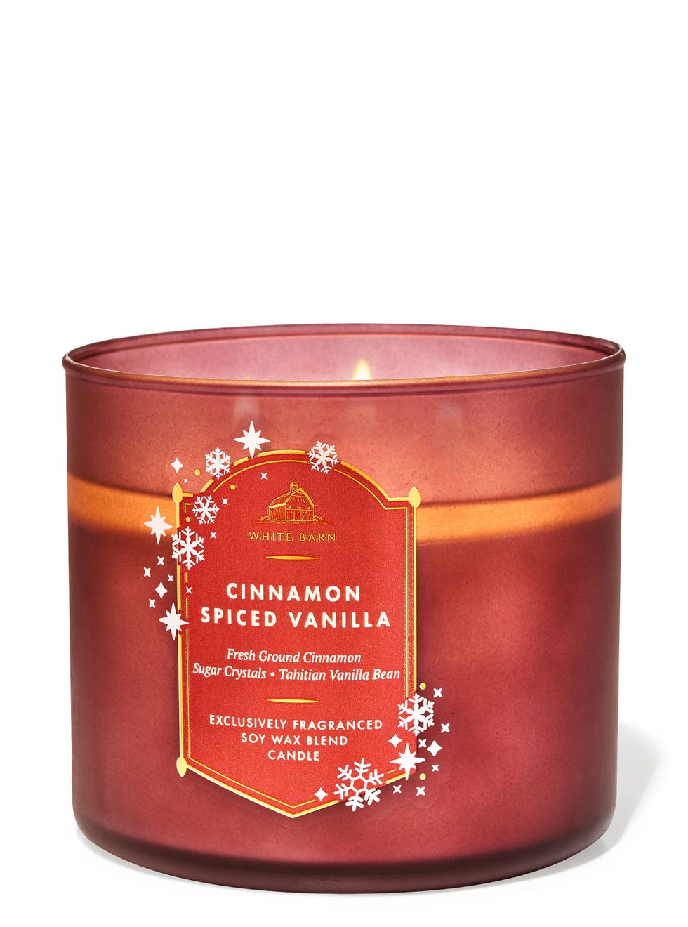 Cinnamon-spiced vanilla 3-wick candle