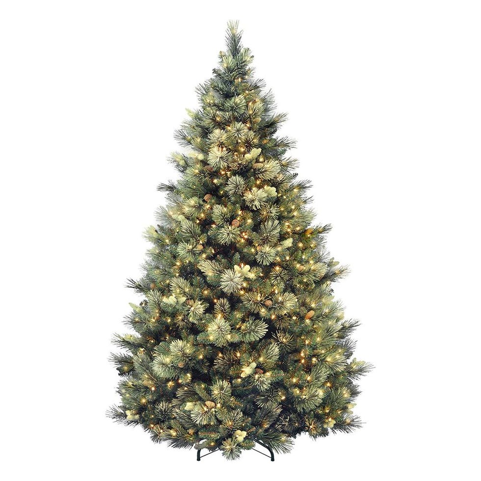 Artificial Carolina Pine Prelit Christmas Tree