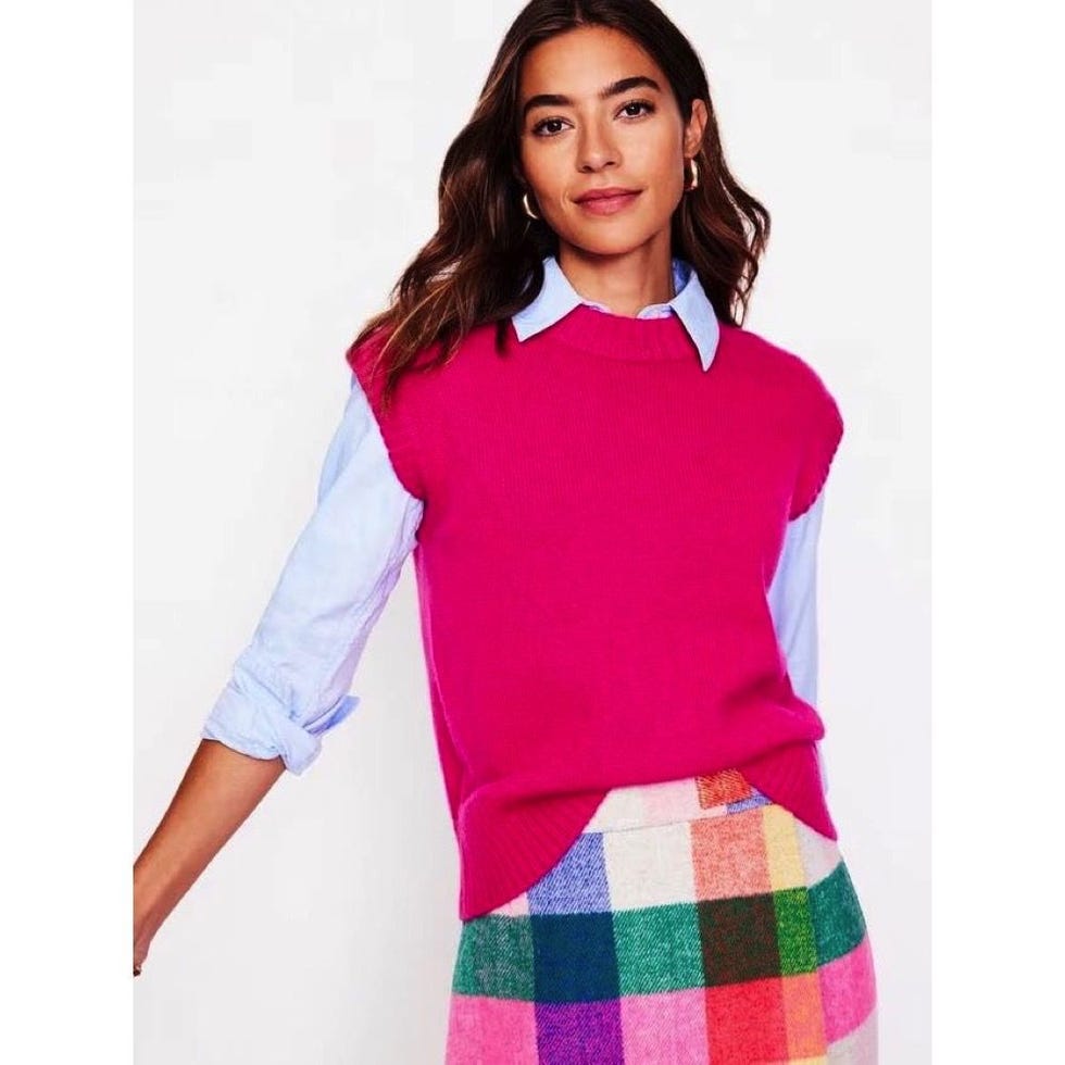 Chunky Cashmere Crew Neck Tank