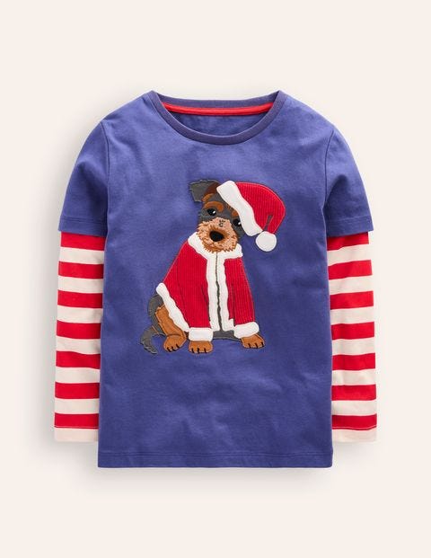 Applique Mock Sleeve T-Shirt