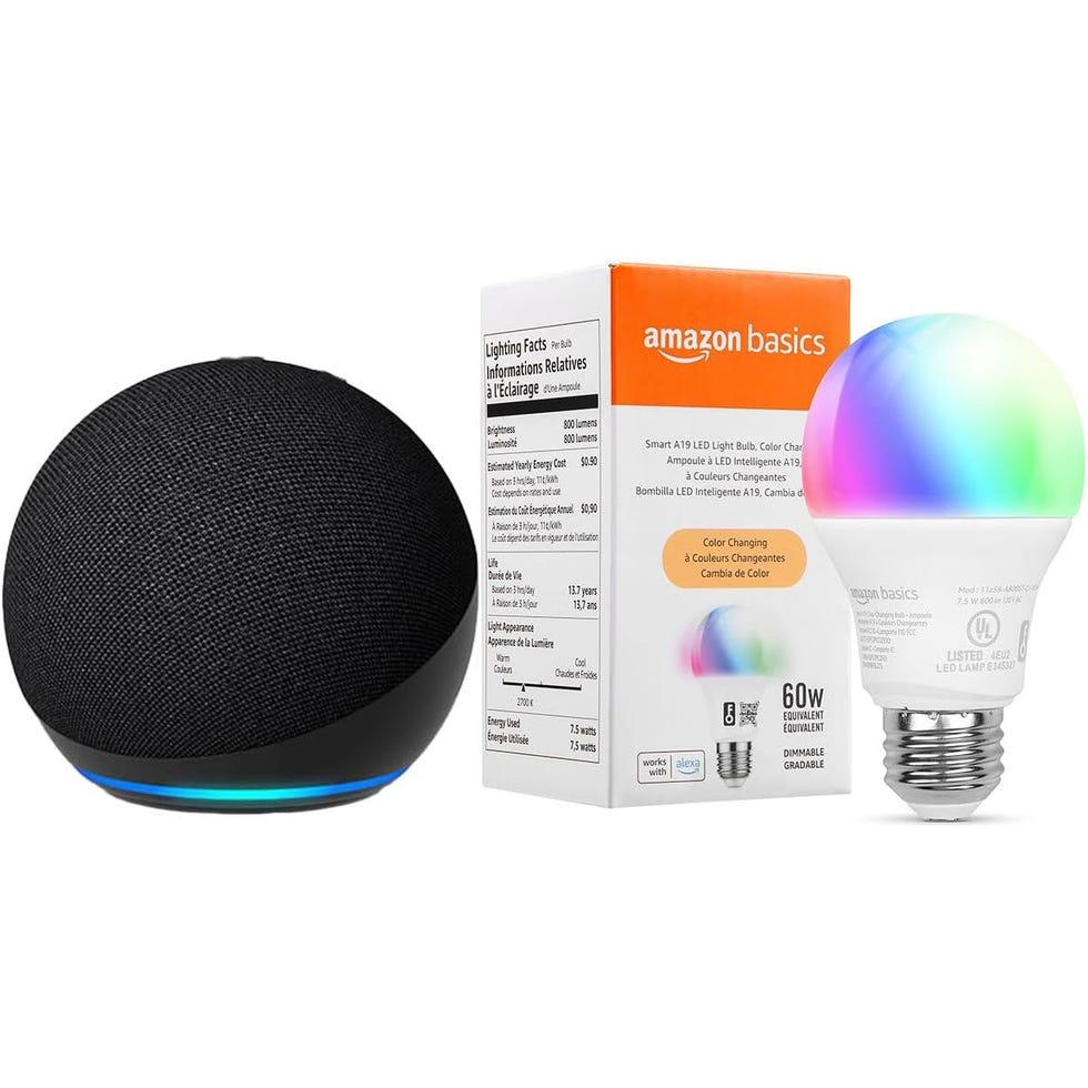 Echo Dot with Amazon Basics Smart Color Bulb