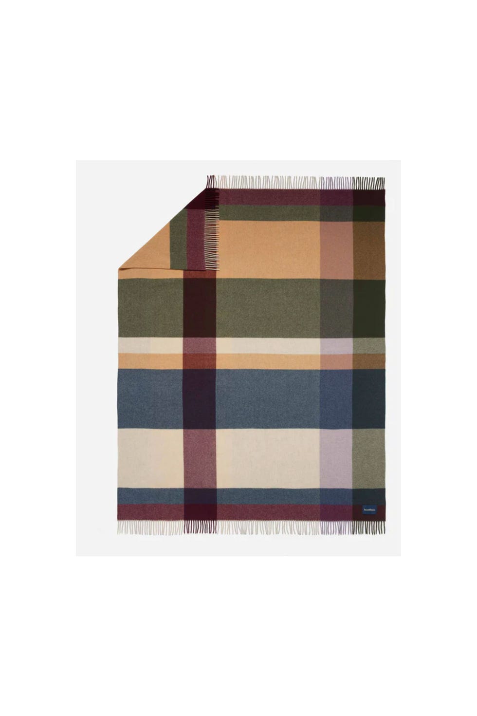 Modern Check Lambswool Throw Blanket