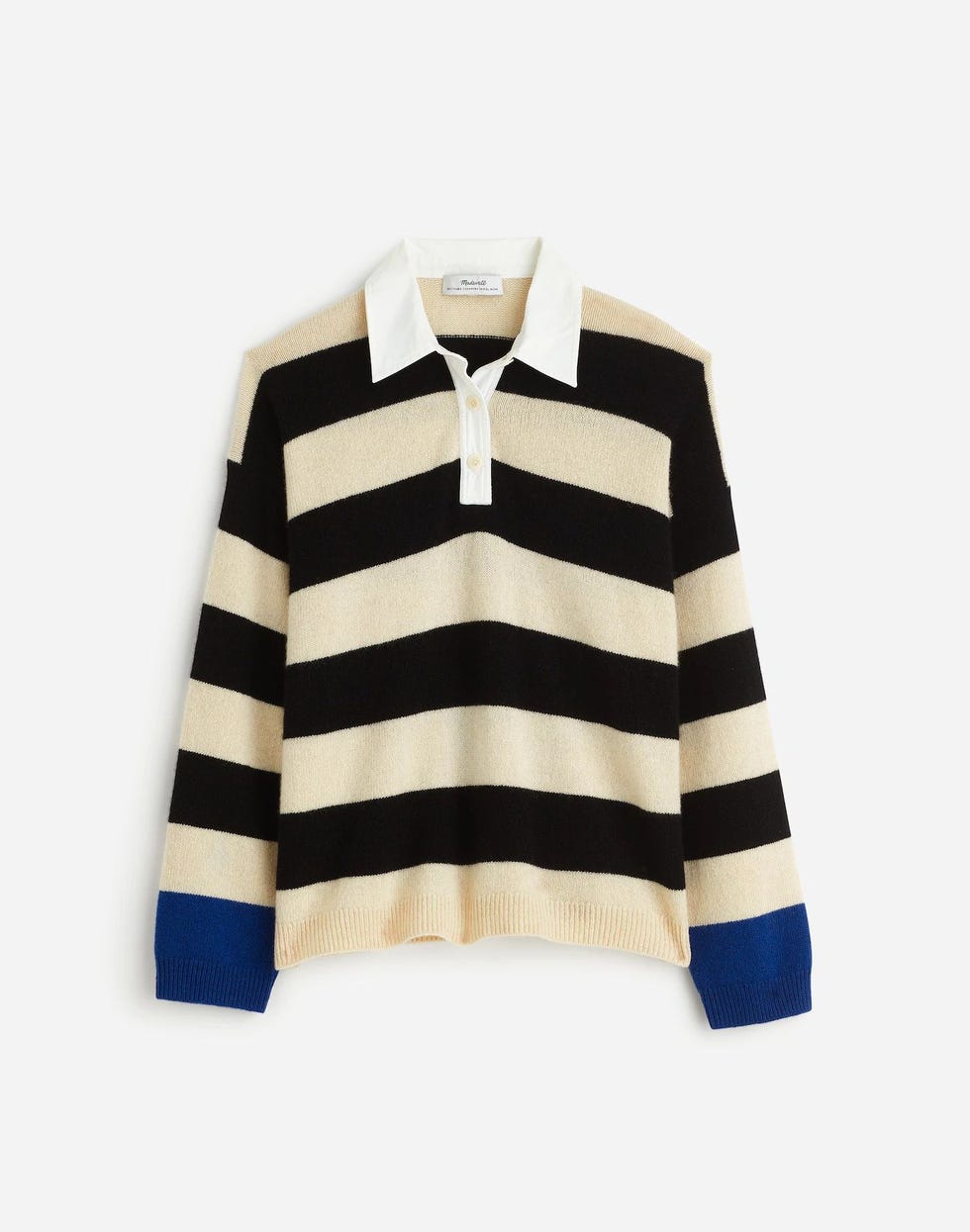 Cashmere-Wool Blend Rugby Sweater