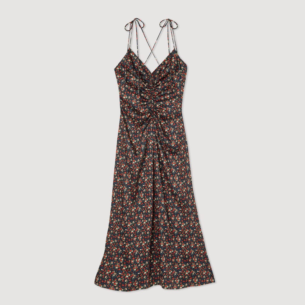 Long Floral Dress with Straps