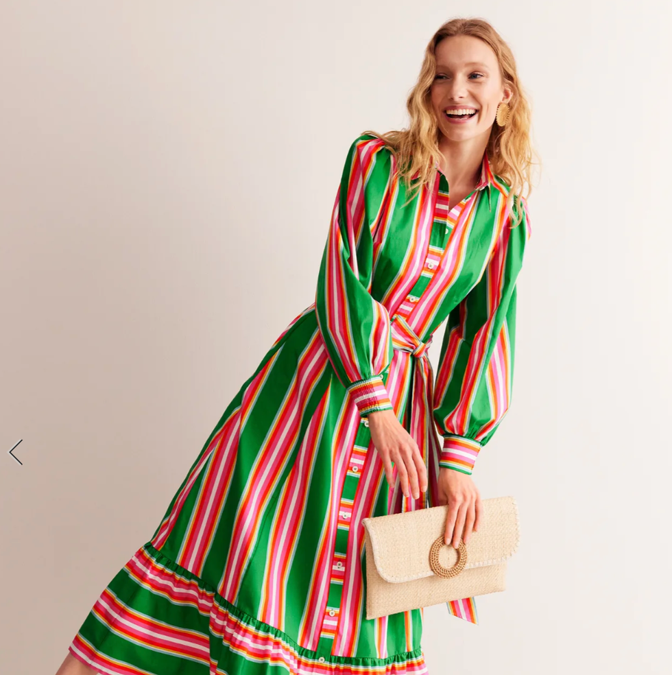 Cotton Midi Shirt Dress