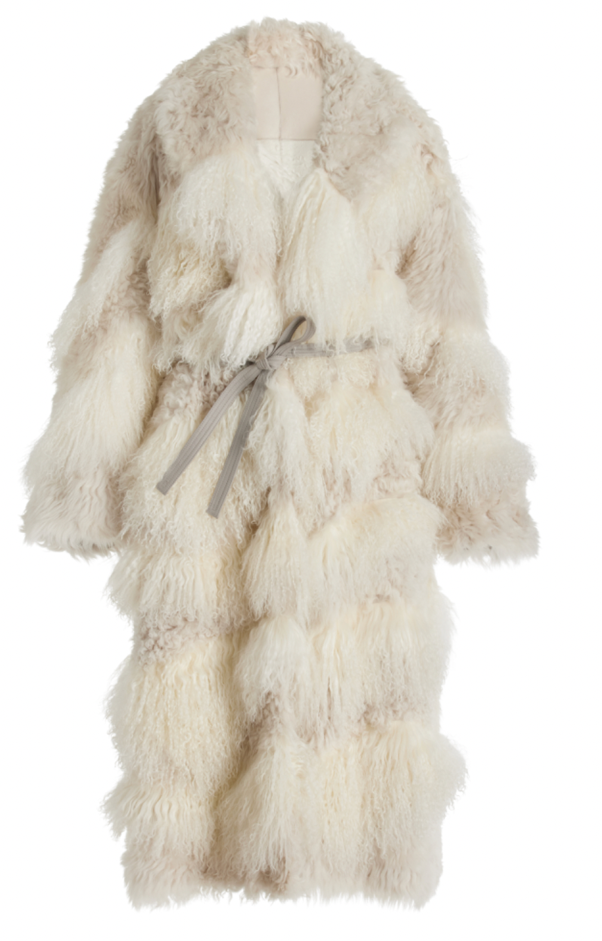 Emrys oversized shearling cocoon coat