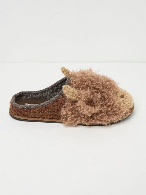 Hamish Brown Highland Cow Slippers