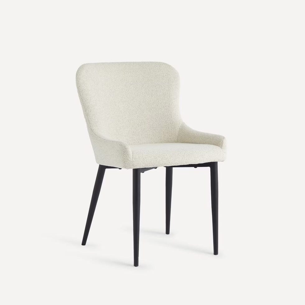 Silla de comedor en tejido bouclé Gabo 