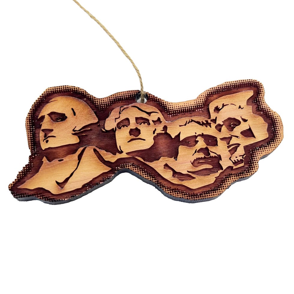 Mount Rushmore 1st Edition - Cedar Ornament Mount Rushmore 1st Edition - Cedar Ornament