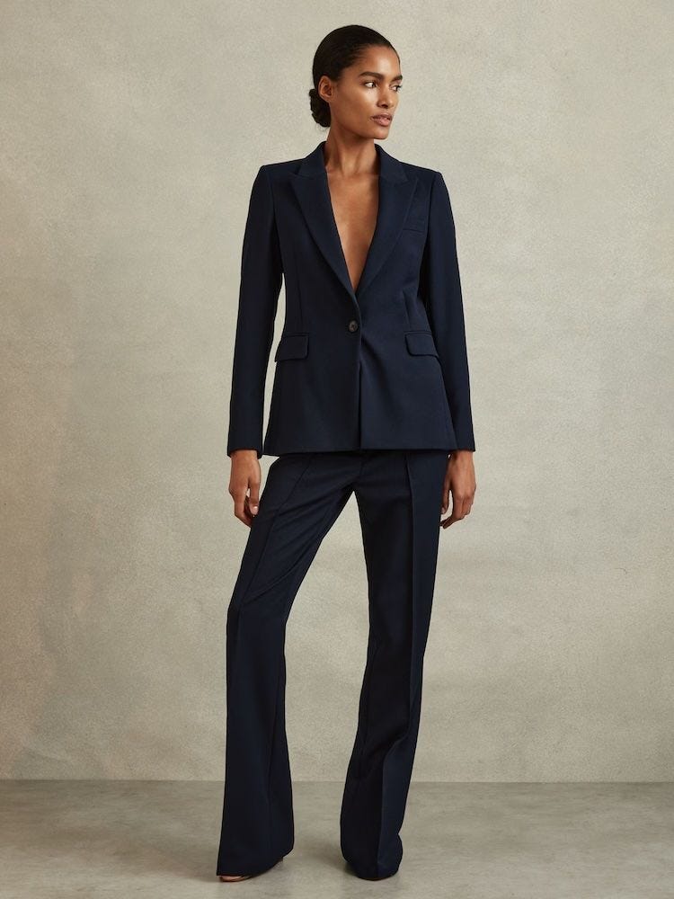 Gabi Tailored Single Breasted Suit Blazer