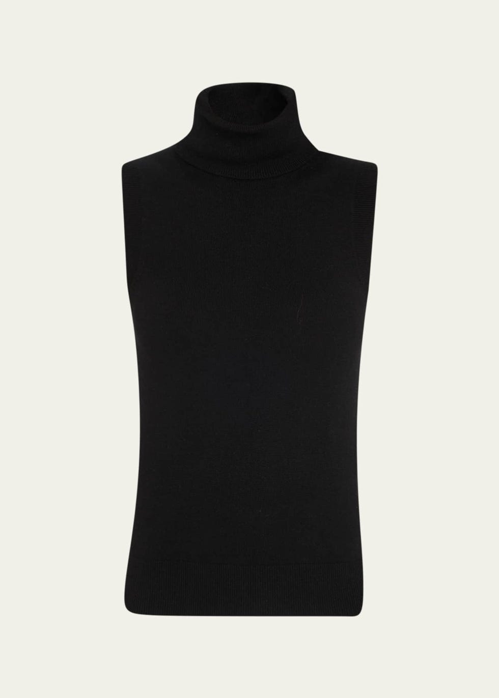 Sleeveless Cashmere Turtleneck