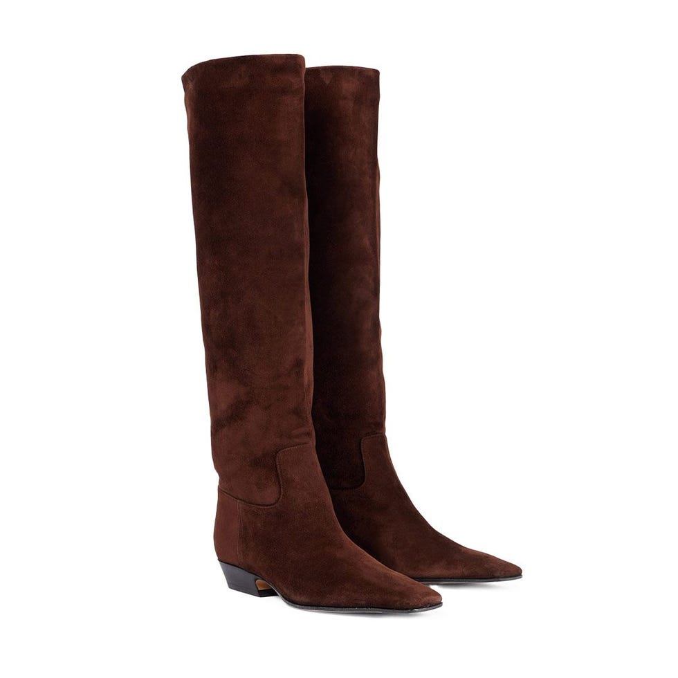 Suede knee-high boots