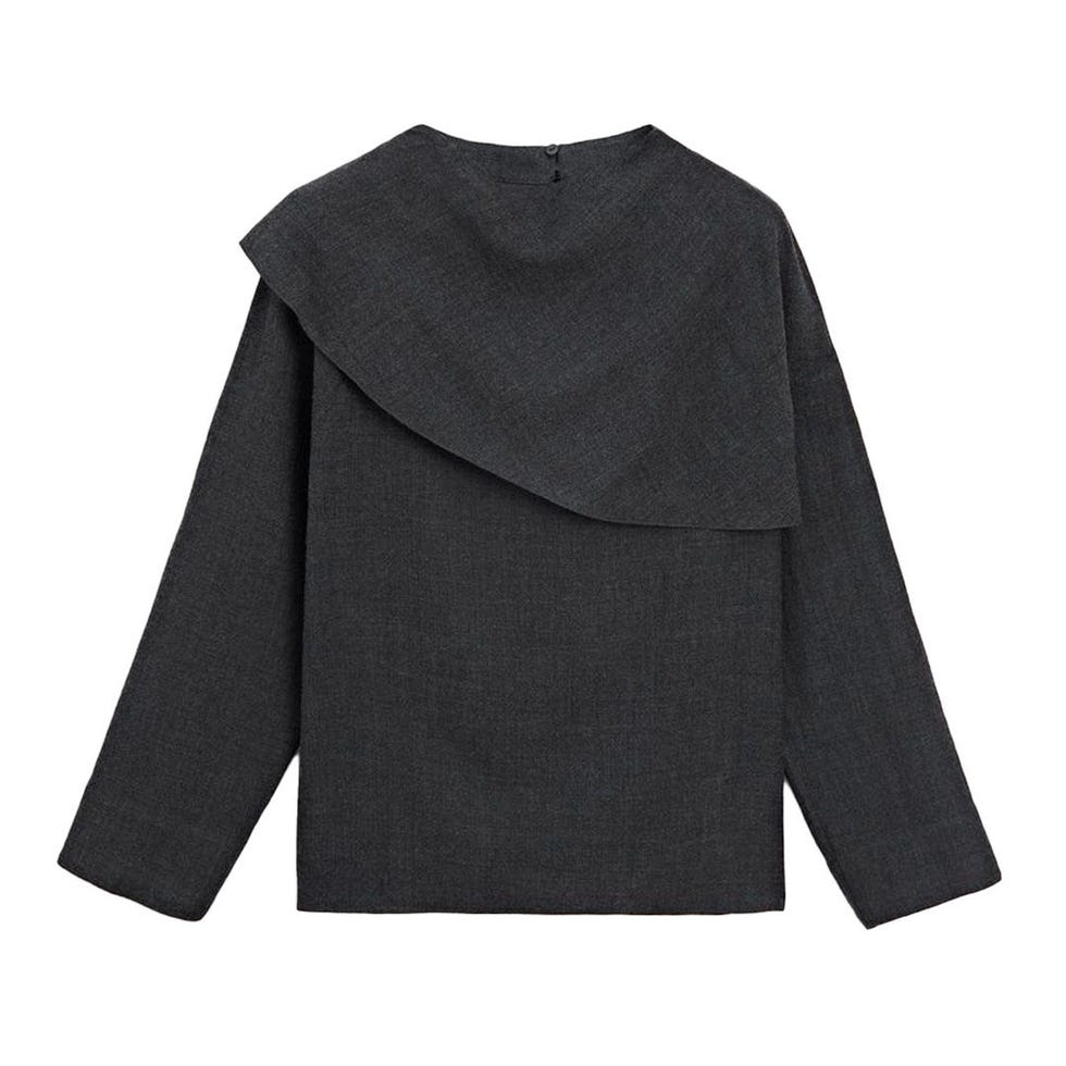 Wool Blend Cape Shirt